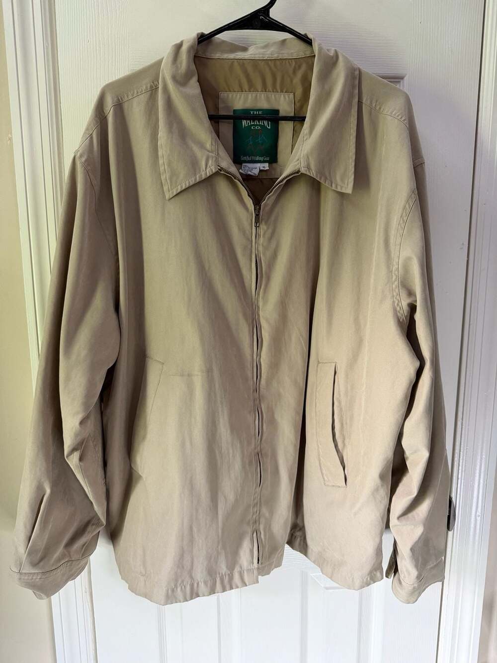 The Walking Co. Vintage Beige Full Zip Lightweight Golf Jacket